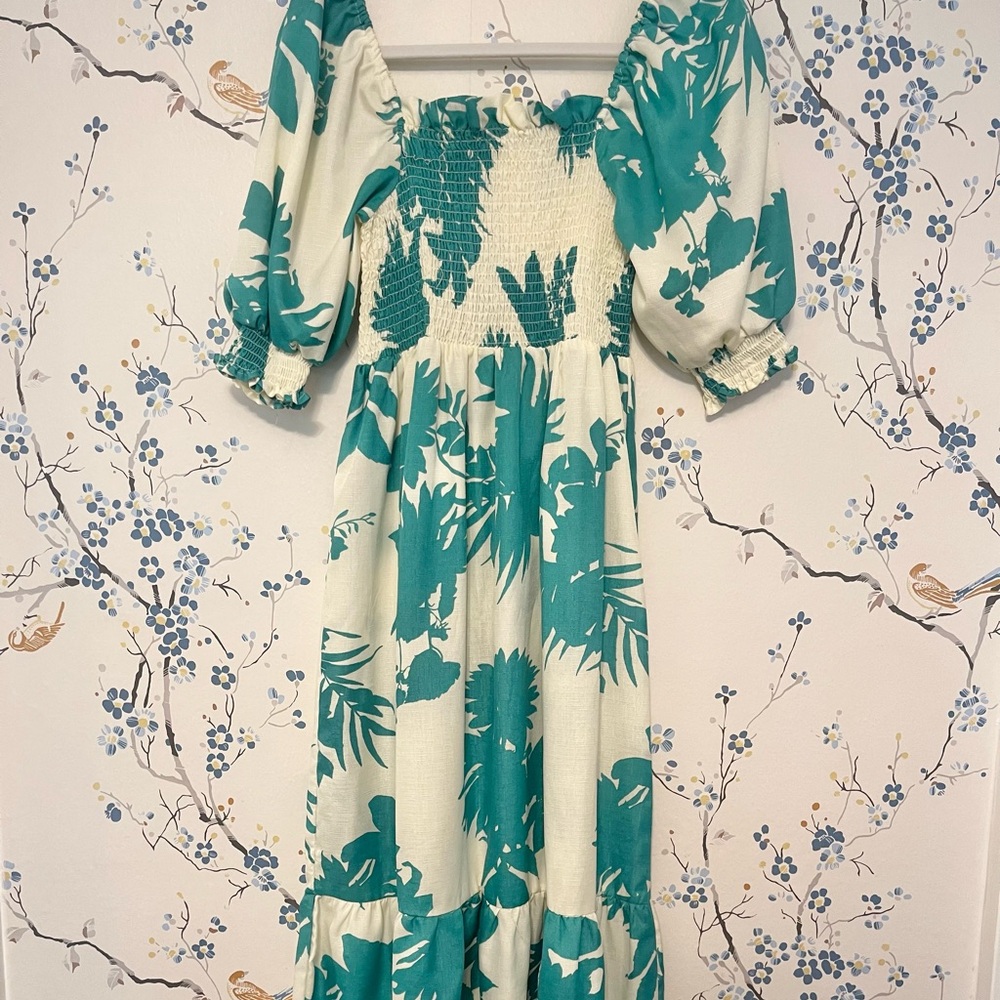 Green Floral Maxi dress